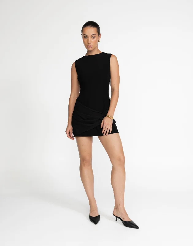 Backless Sexy Mini Dresses-Banks Mini Dress (Black)