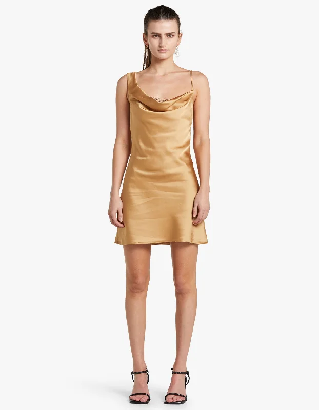 Sexy Winter Mini Dresses-Elodie Mini Dress - Gold