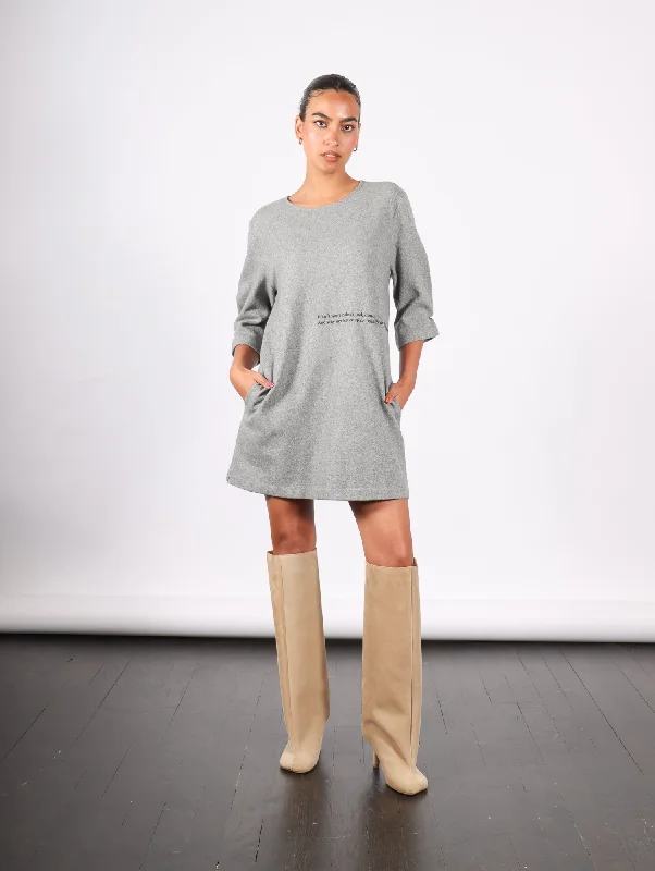 Vintage Black Mini Dresses-Mini Dress in Grey Melange by MM6 Maison Margiela