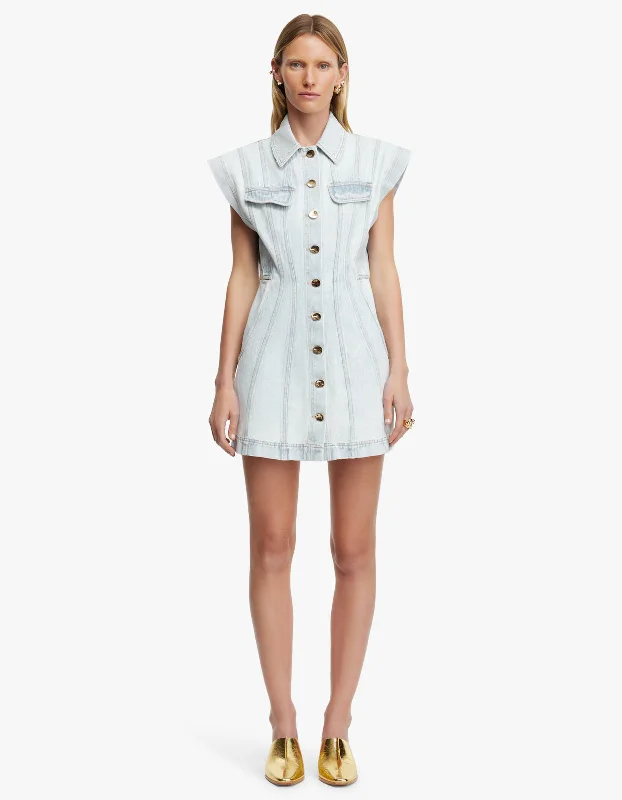 Trendy Work Mini Dresses-Eagleton Mini Dress - Ice Blue