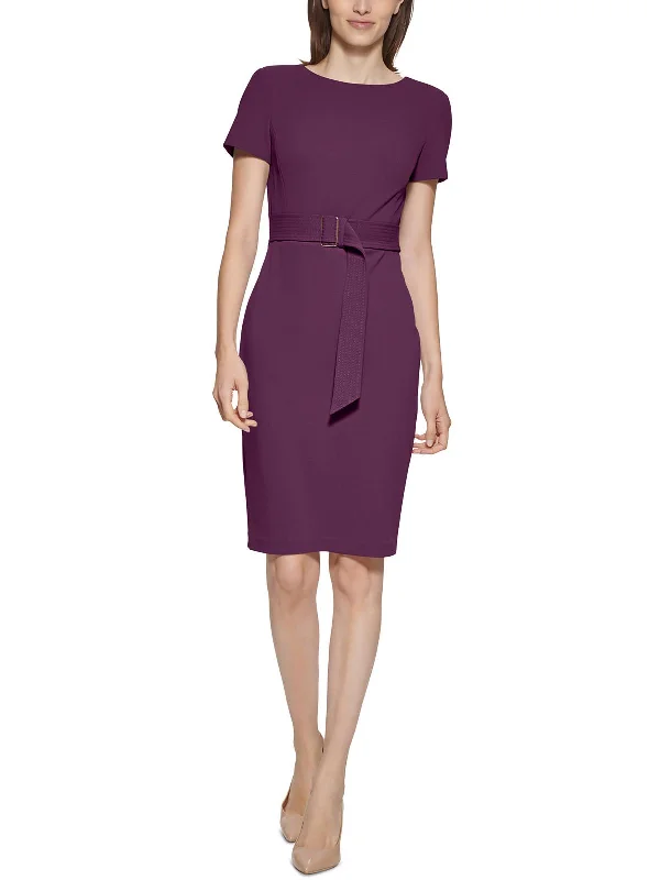 Date Midi Dresses-Womens Business Midi Sheath Dress