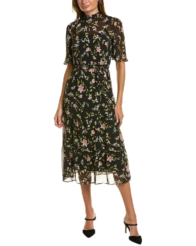 Formal Black Midi Dresses-Maggy London Belted Midi Dress