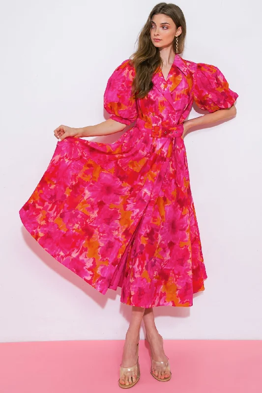 Plus Size Summer Midi Dresses-VERIFIED STUNNER ORGANZA MIDI DRESS