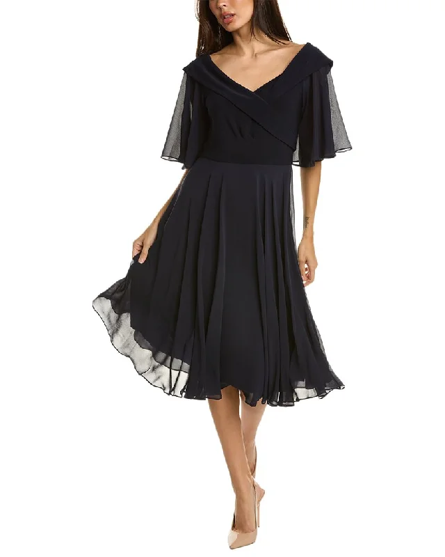 Ruffle Boho Midi Dresses-Joseph Ribkoff Midi Dress