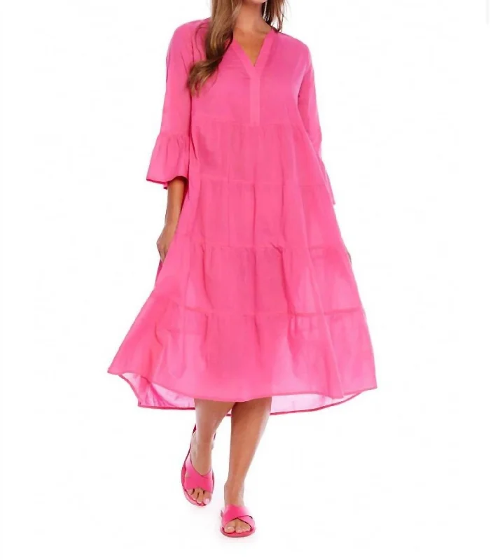 Cheap Formal Midi Dresses-Portland Midi Dress in Pink