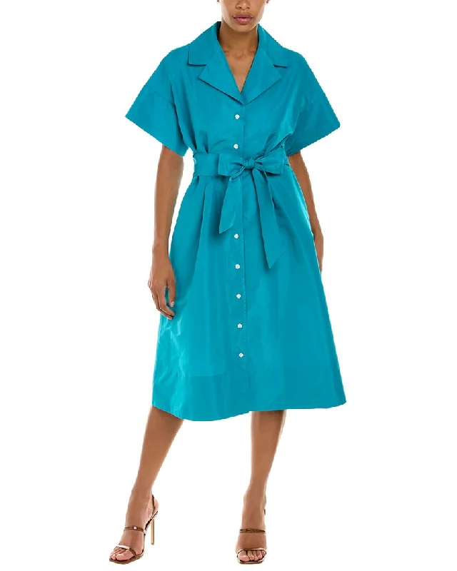 Silk Midi Dresses-Josie Natori Midi Shirtdress