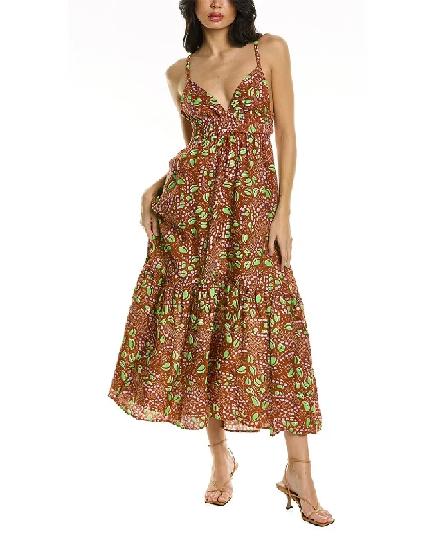 Halter Boho Midi Dresses-A.L.C. Rhodes Midi Dress