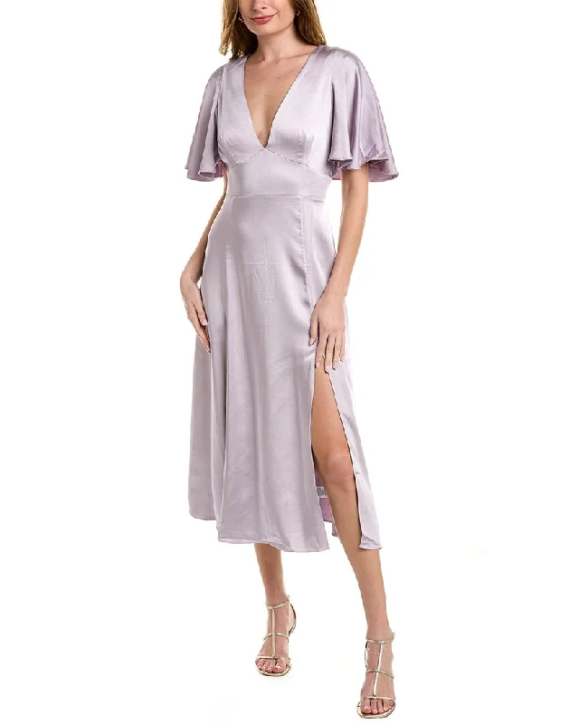 Strapless Work Midi Dresses-Ted Baker Flutter Sleeve Midi Dress