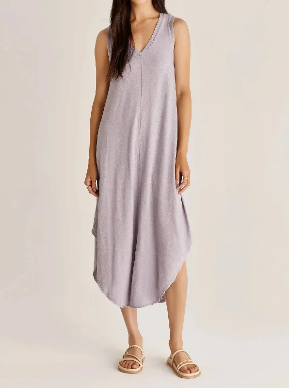 Sexy Formal Midi Dresses-Reverie Midi Dress In Lavender