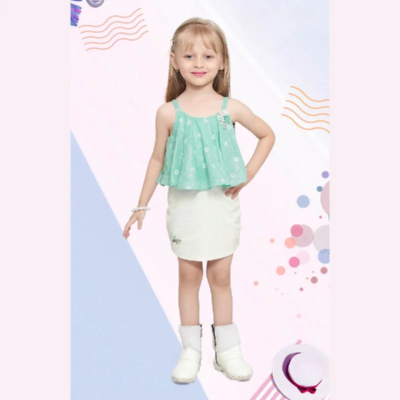 Lace Winter Midi Dresses-Sea Green & Pink Midi for Girls