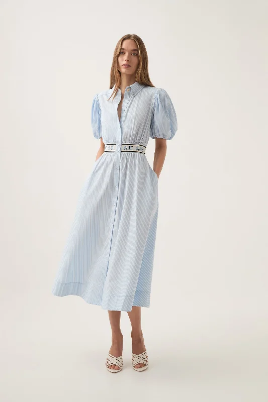 Petite Plaid Midi Dresses-Harling Logo Midi Dress