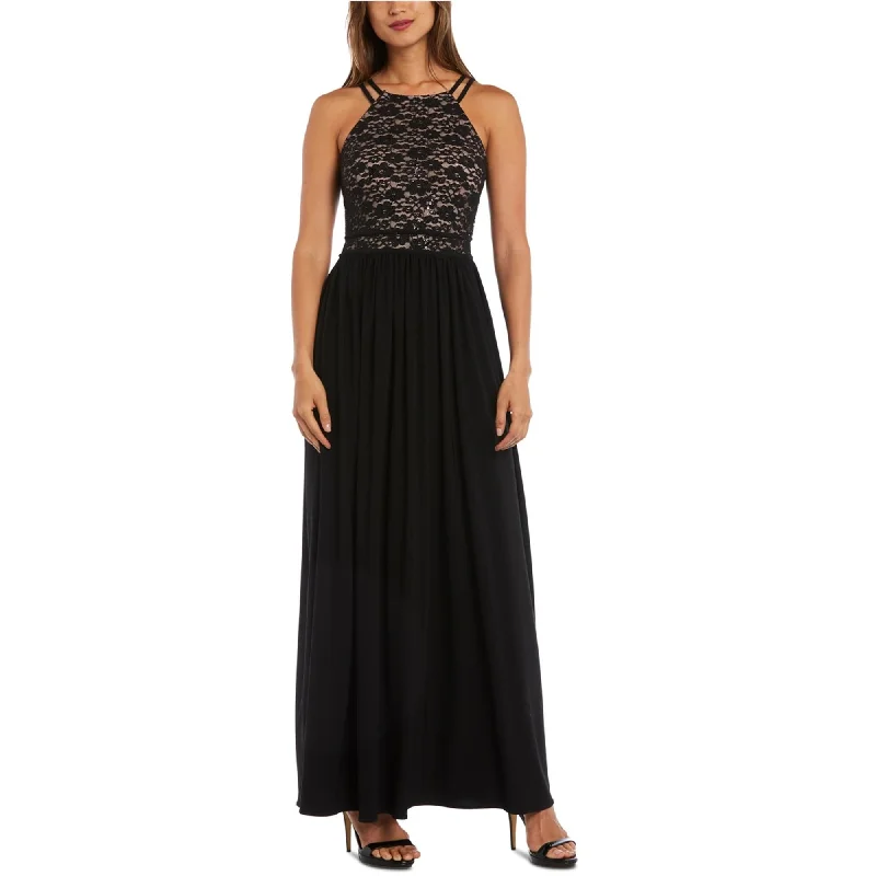 Red Evening Dress-Nightway Womens Lace-Top A-Line Gown Dress