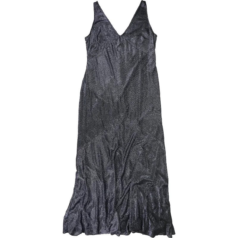 Chiffon Tie Dye Evening Dress-Ralph Lauren Womens Metallic Gown Dress