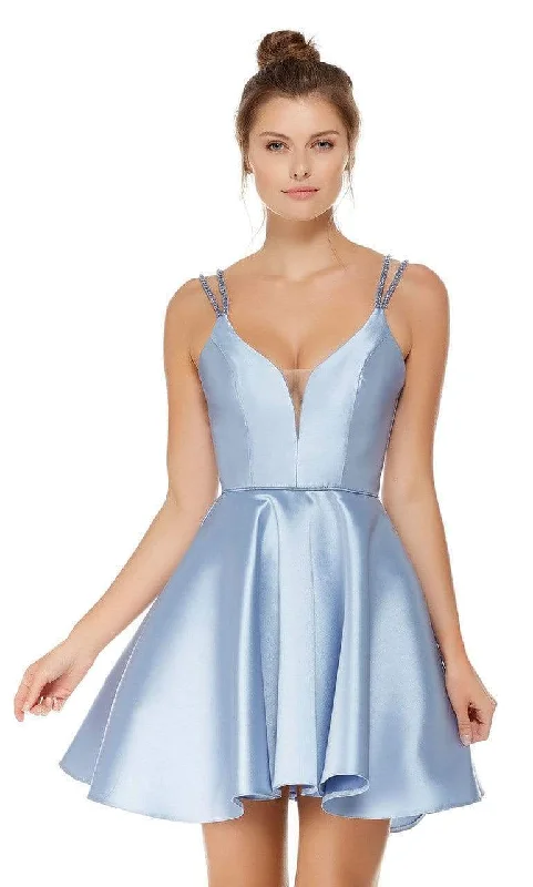 Alyce Paris Beaded Straps Fit and Flare Cocktail Dress 3769