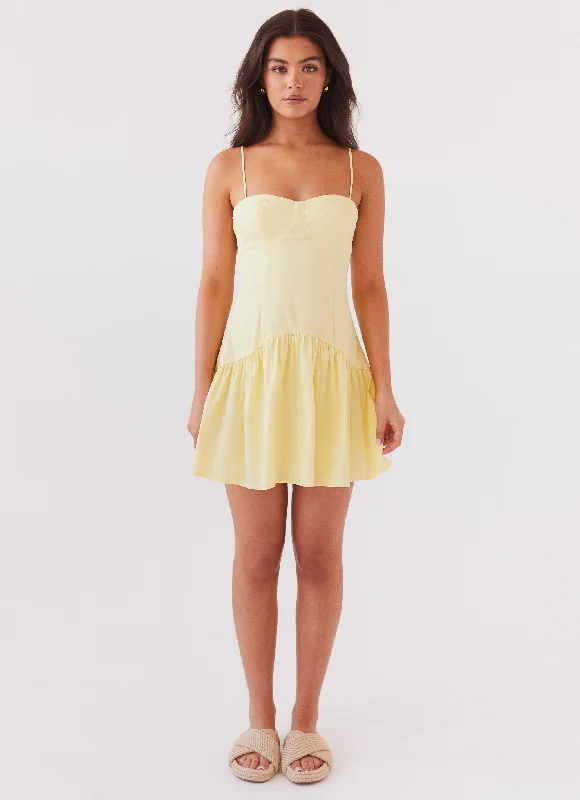 Work Mini Dresses-Endless Summer Mini Dress - Canary